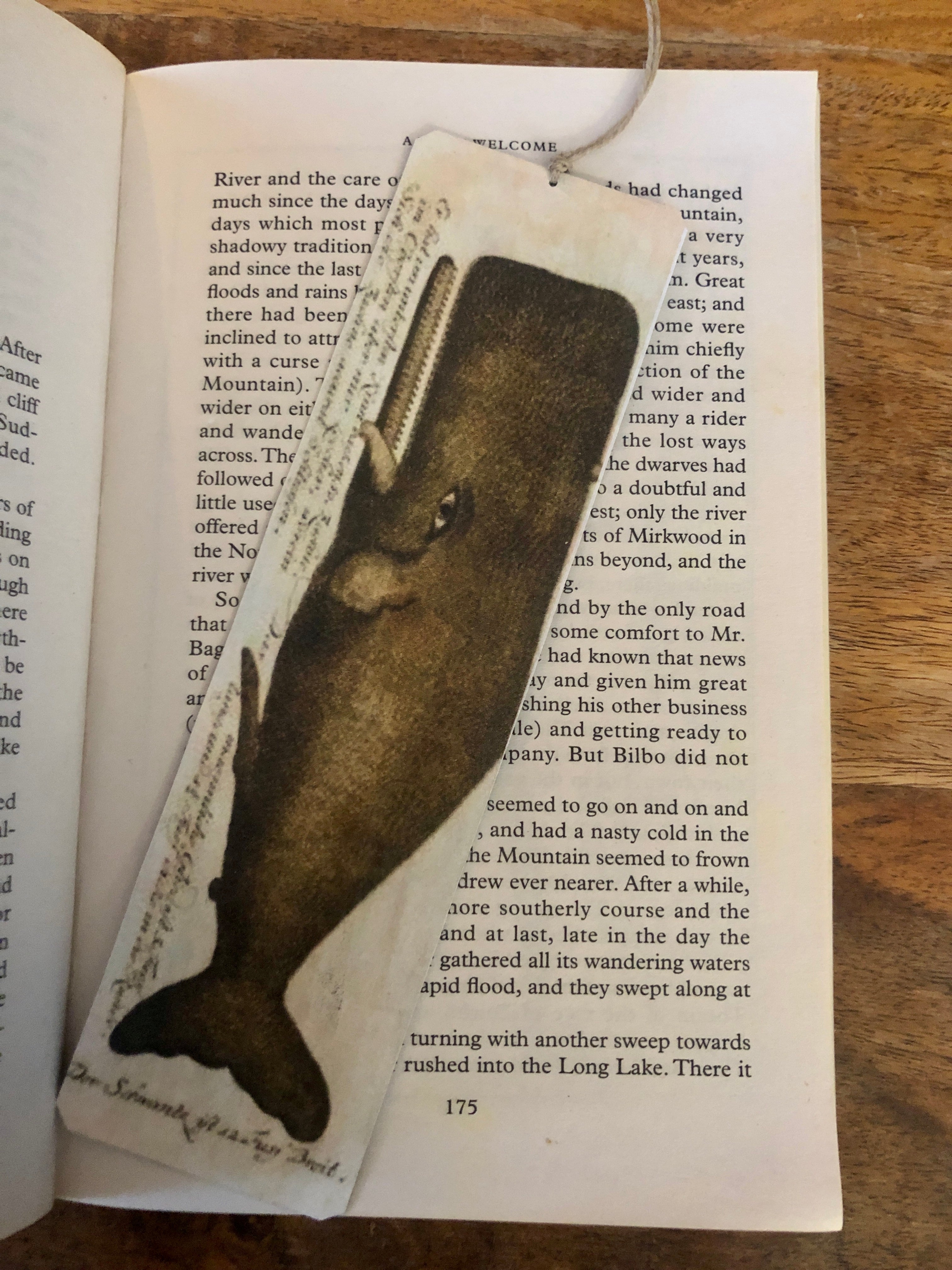 Vintage Whale Tin Bookmark