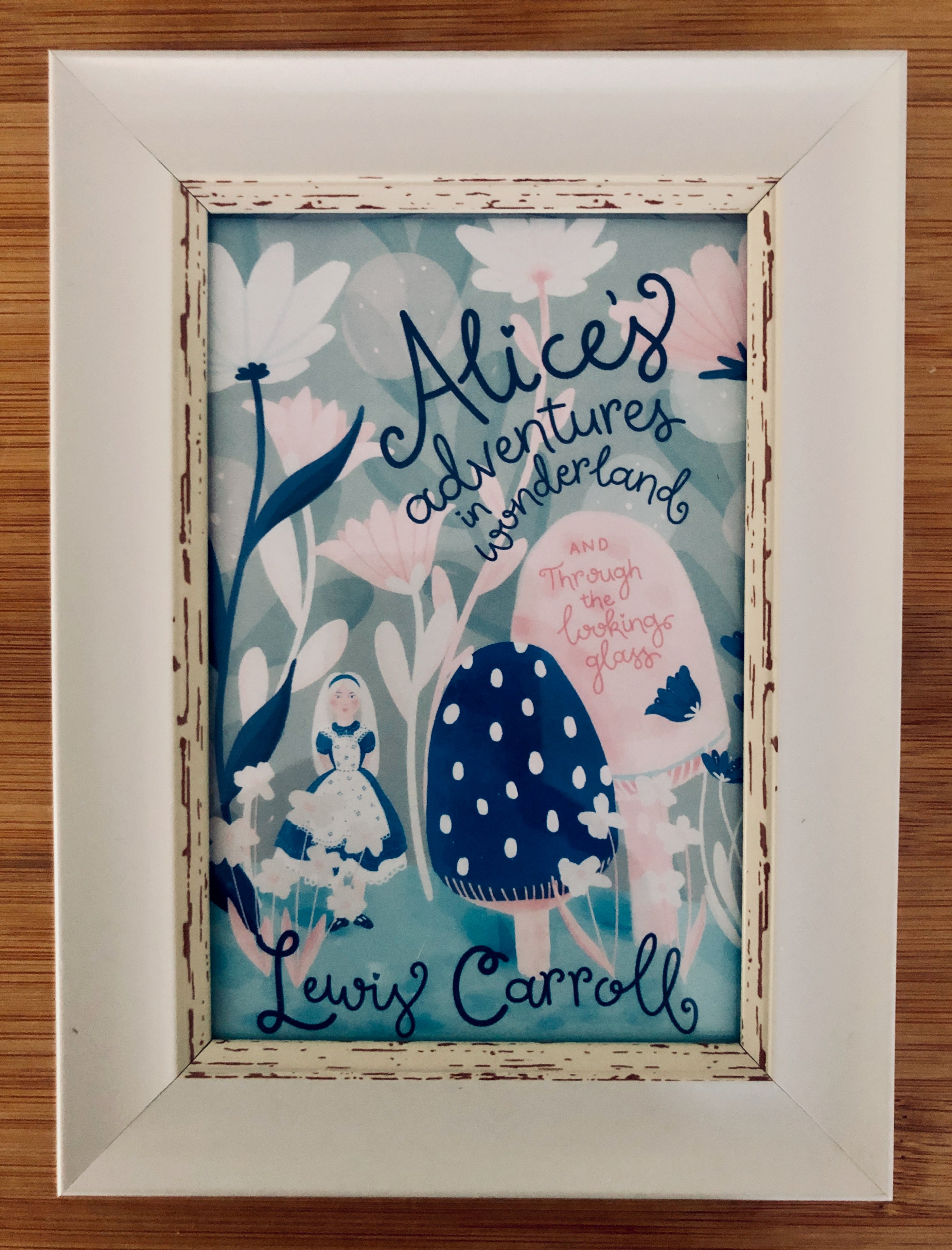 Framed Alice's Adventures in Wonderland 4x6 Postcard