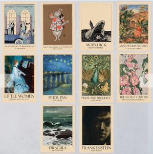 Literary Art Book Cover Postcard Set