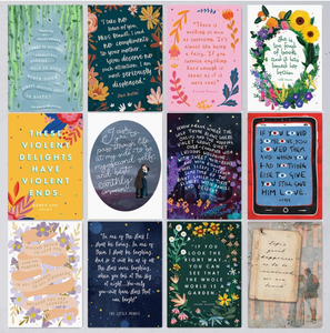 Classics Book Quotes Postcard Set