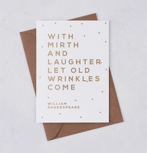 Shakespeare Mirth and Laughter Greeting Card