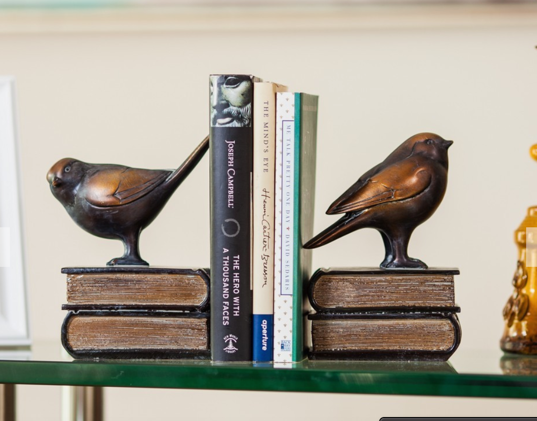 Birds on Books Bookends