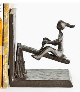 See-saw Couple Metal Bookends