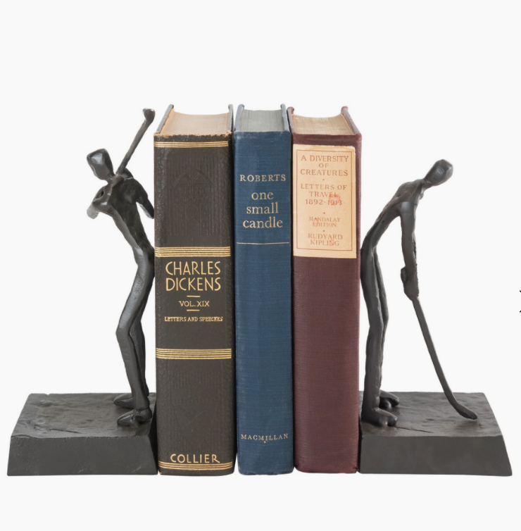 Golfing Couple Iron Bookends