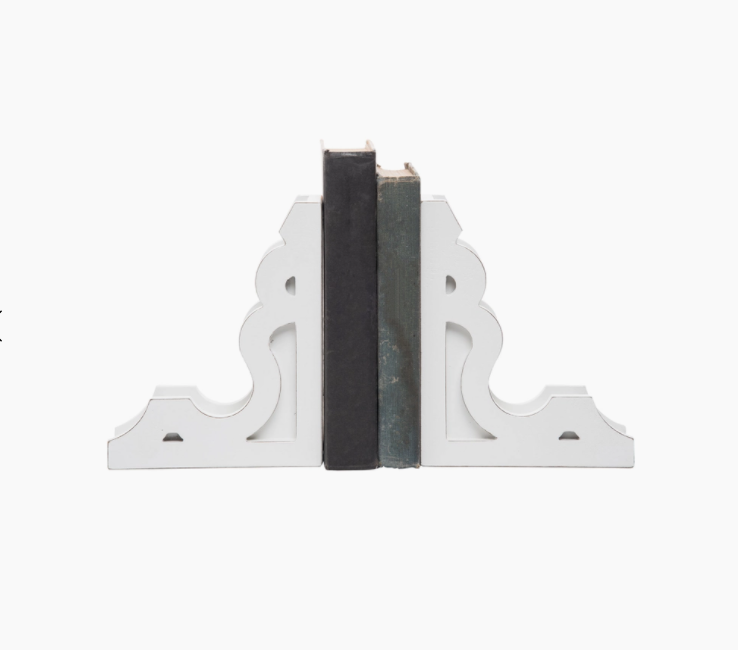 White Corbel Bookends