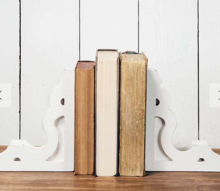 White Corbel Bookends