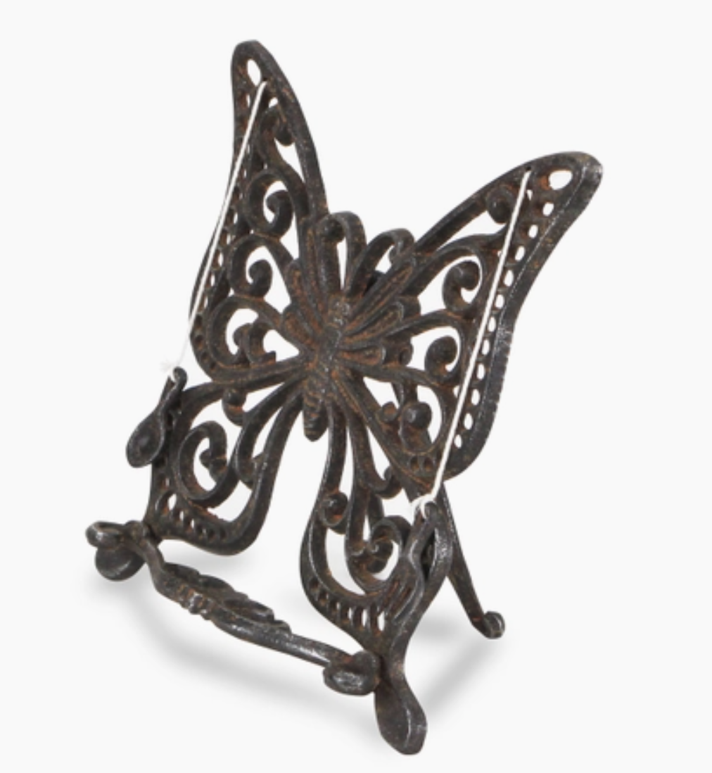 Cast Iron Butterfly Table Book Holder