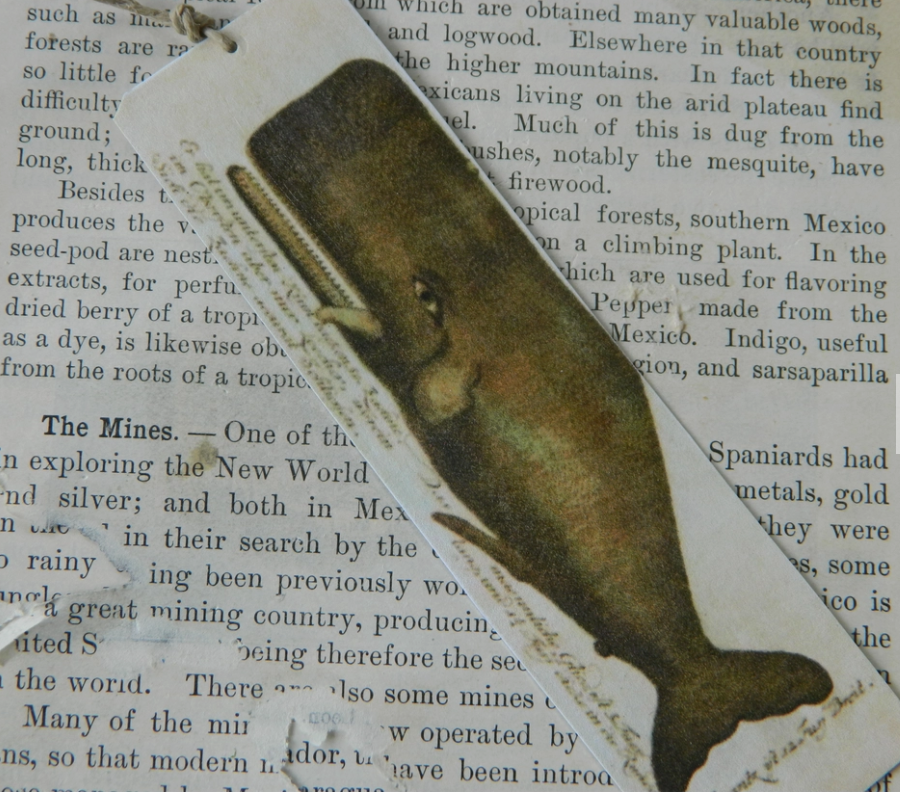 Vintage Whale Tin Bookmark