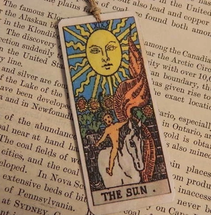 Sun Tarot Tin Bookmark