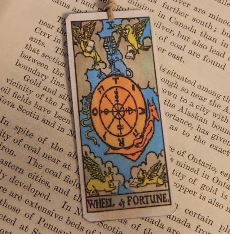 Wheel of Fortune Tarot Tin Bookmark