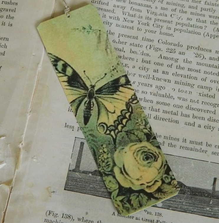 Victorian Butterfly Tin Bookmark